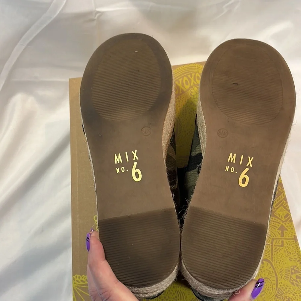 Mix No. 6–Camo Printed Canvas Espadrille Sneakers